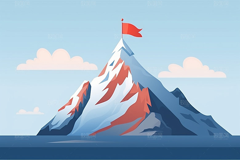 山顶红旗企业文化登山元素