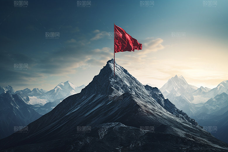 山顶红旗团队团建元素