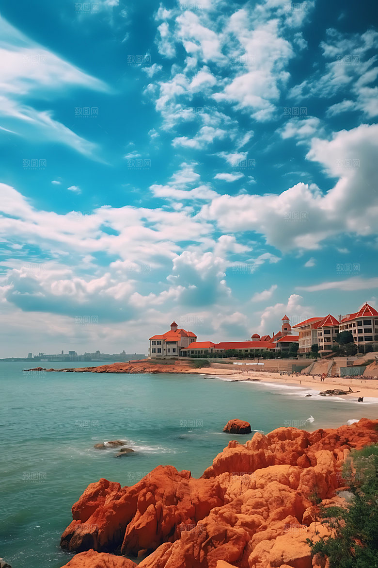 山东海景旅游摄影图