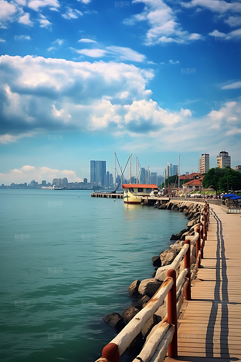 山东海景旅游摄影图
