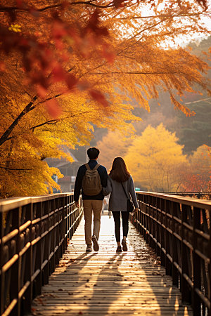 旅游赏秋秋季秋天摄影图