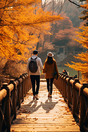 旅游赏秋户外秋季摄影图