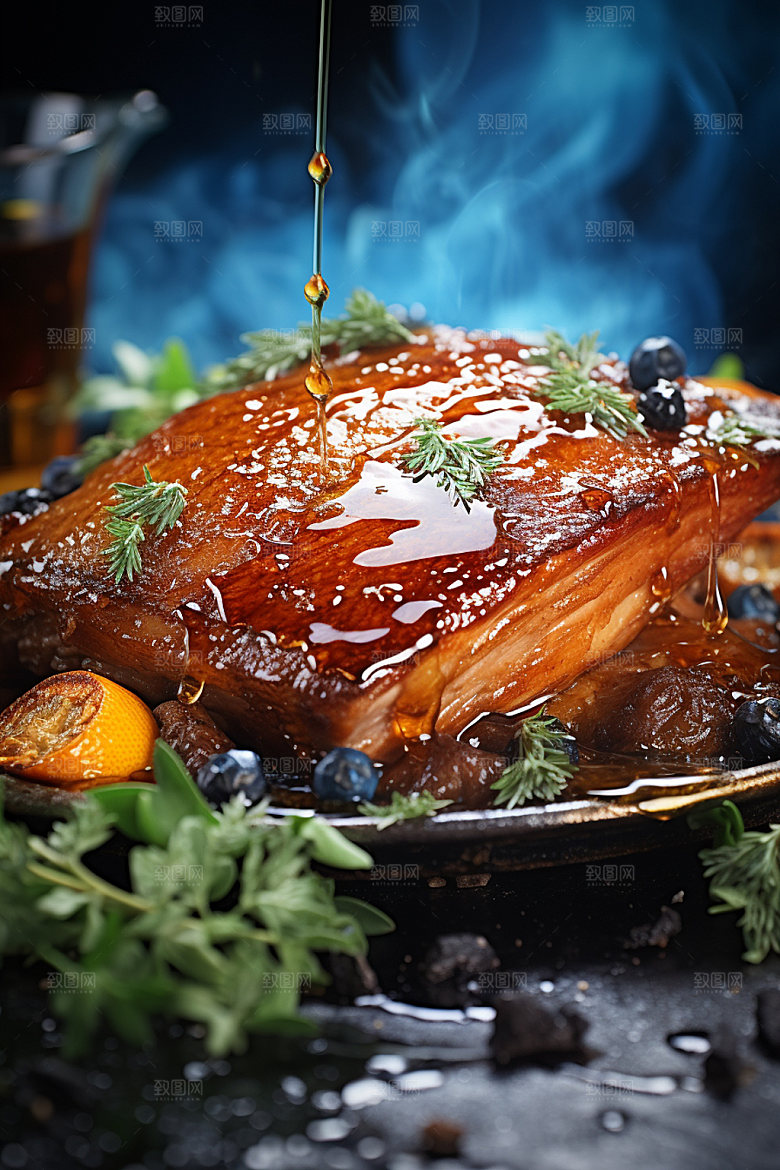 烧鸡烧腊广式料理摄影图