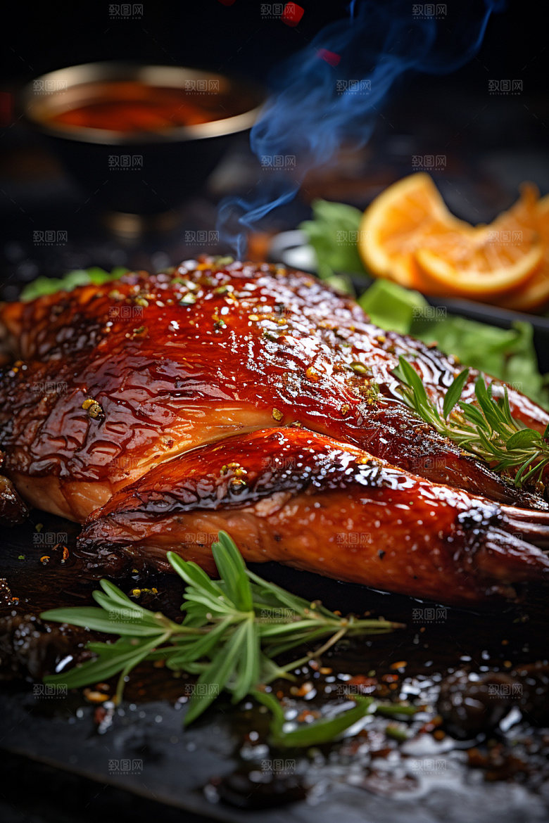 烧鸡广式料理粤菜摄影图