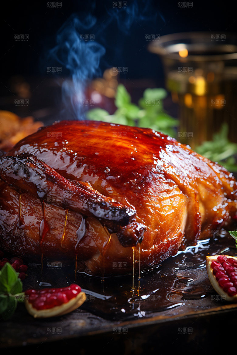 烧鸡广式料理腊味摄影图