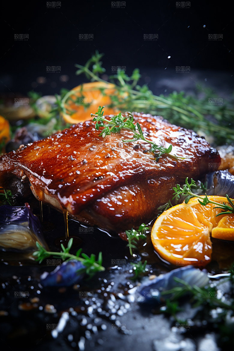 烧鸡腊味美味摄影图
