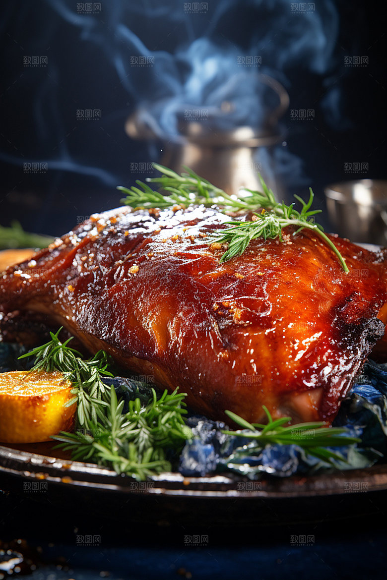 烧鸡烧腊特色美食摄影图