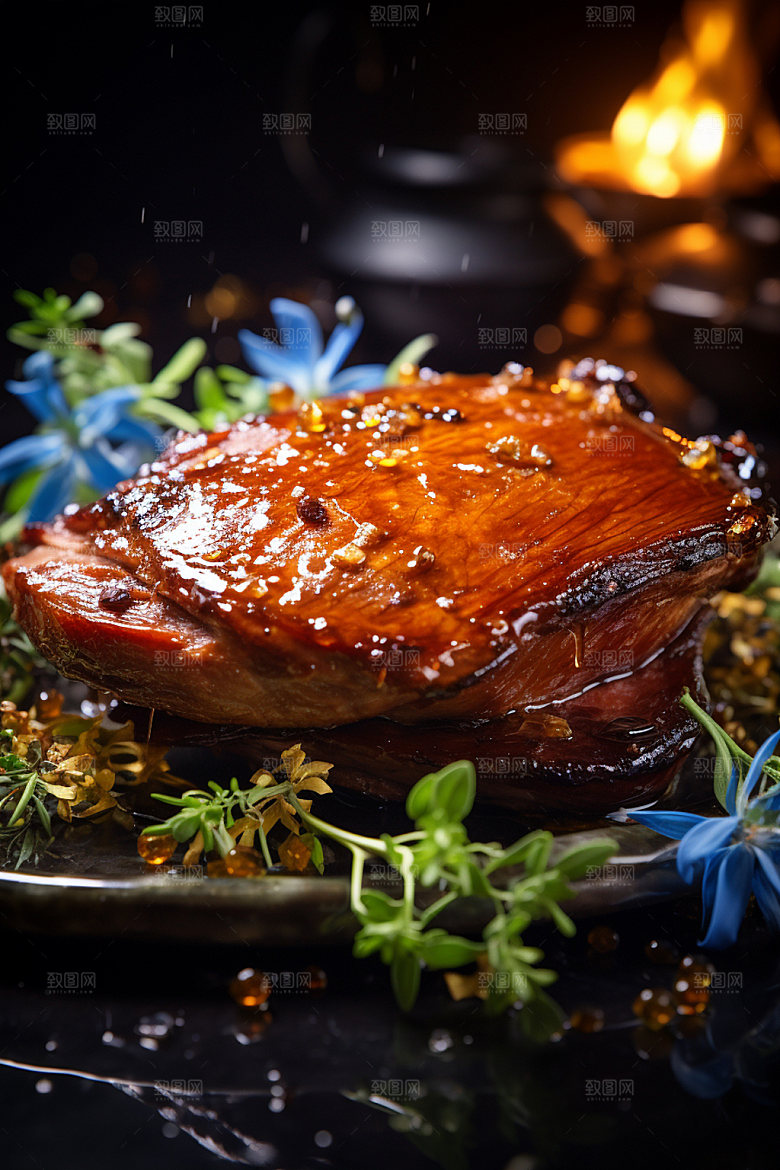 烧鸡烧腊特色美食摄影图