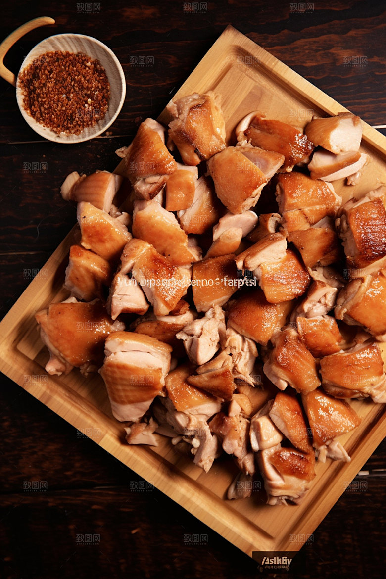 烧鸡烤鸡烧腊摄影图