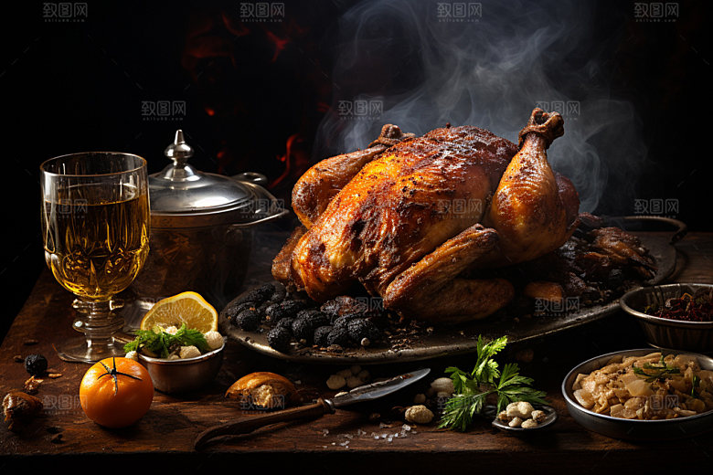 烧鸡高清烧腊摄影图