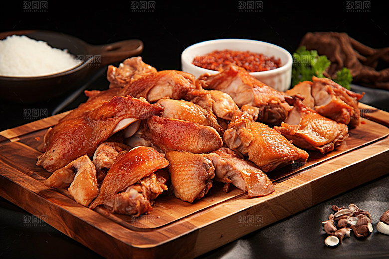 烧鸡高清粤菜摄影图