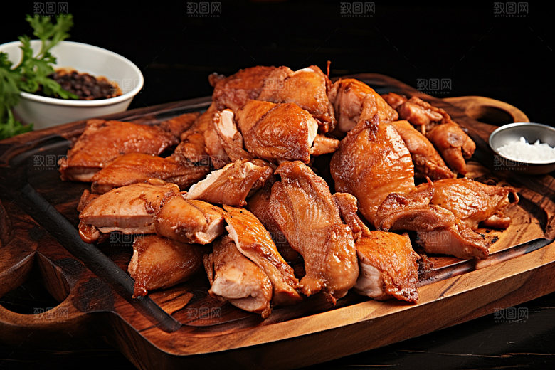 烧鸡广式料理美味摄影图