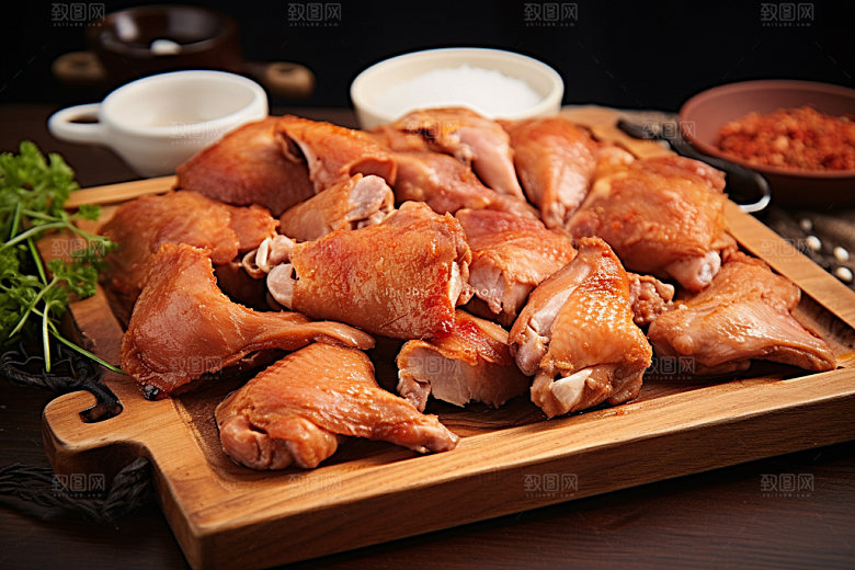 烧鸡高清腊味摄影图