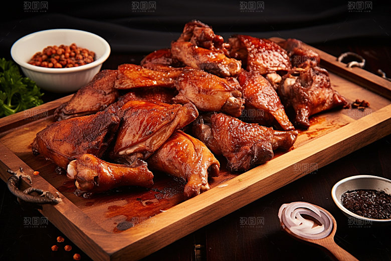 烧鸡烧腊美味摄影图