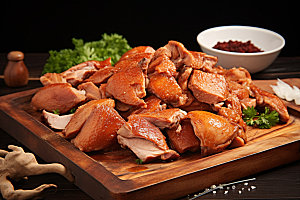 烧鸡粤菜广式料理摄影图