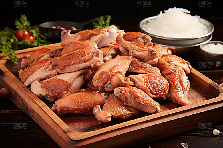 烧鸡美味粤菜摄影图