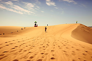 沙坡头旅游腾格里沙漠旅游摄影图