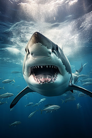 鲨鱼自然霸气摄影图