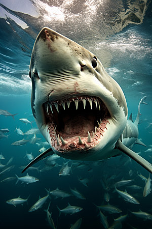鲨鱼海洋生物动物摄影图