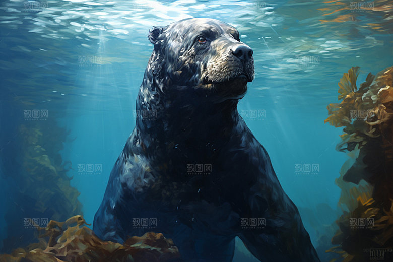鲨鱼海洋生物高清摄影图