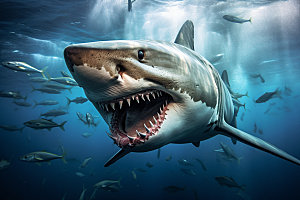 鲨鱼高清动物摄影图