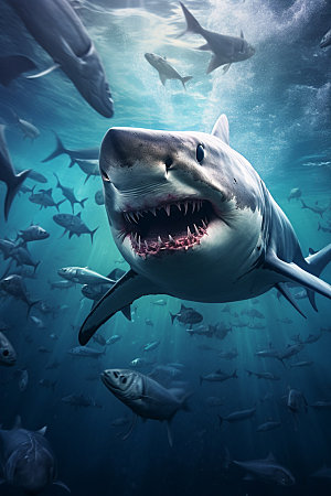 鲨鱼环保霸气摄影图