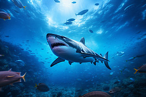 鲨鱼生态自然摄影图