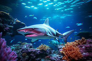 鲨鱼环保高清摄影图