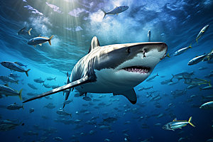 鲨鱼生态自然摄影图