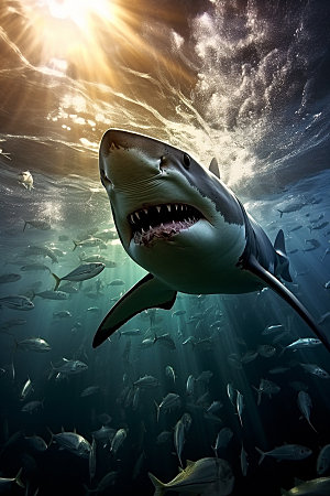 鲨鱼动物自然摄影图