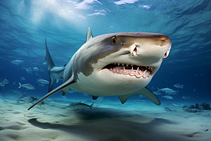 鲨鱼霸气生态摄影图