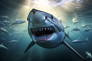 鲨鱼生态高清摄影图