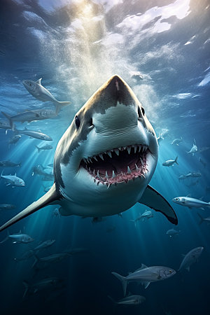 鲨鱼生态海洋生物摄影图