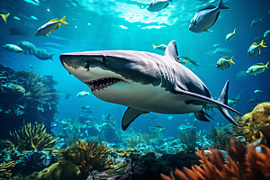 鲨鱼霸气动物摄影图