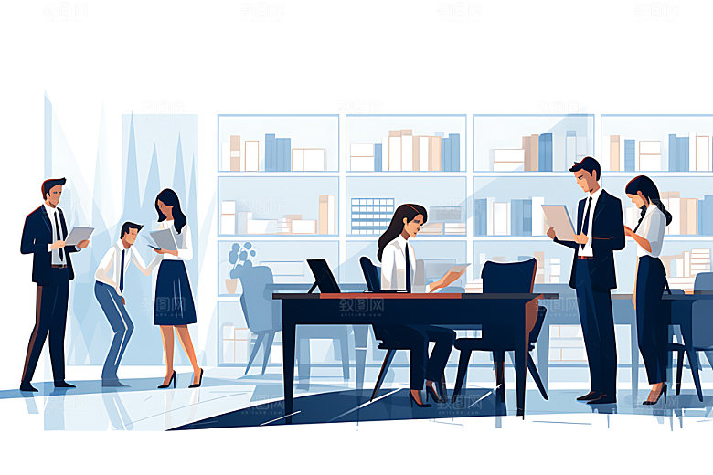 社交软件社交媒体网络扁平风插画
