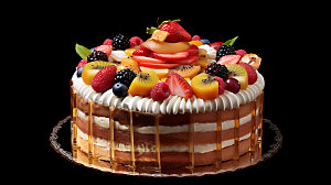 生日蛋糕烘焙美食摄影图