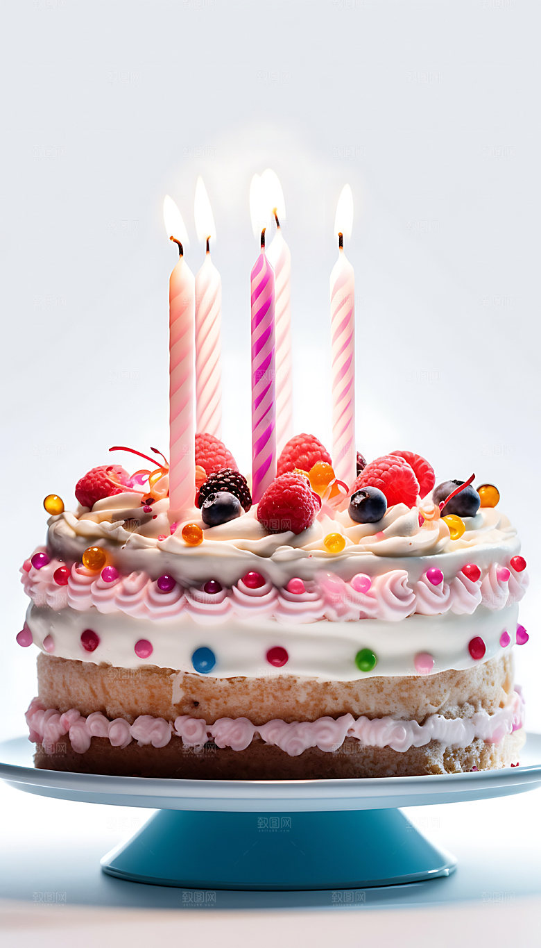 生日蛋糕美食烘焙摄影图