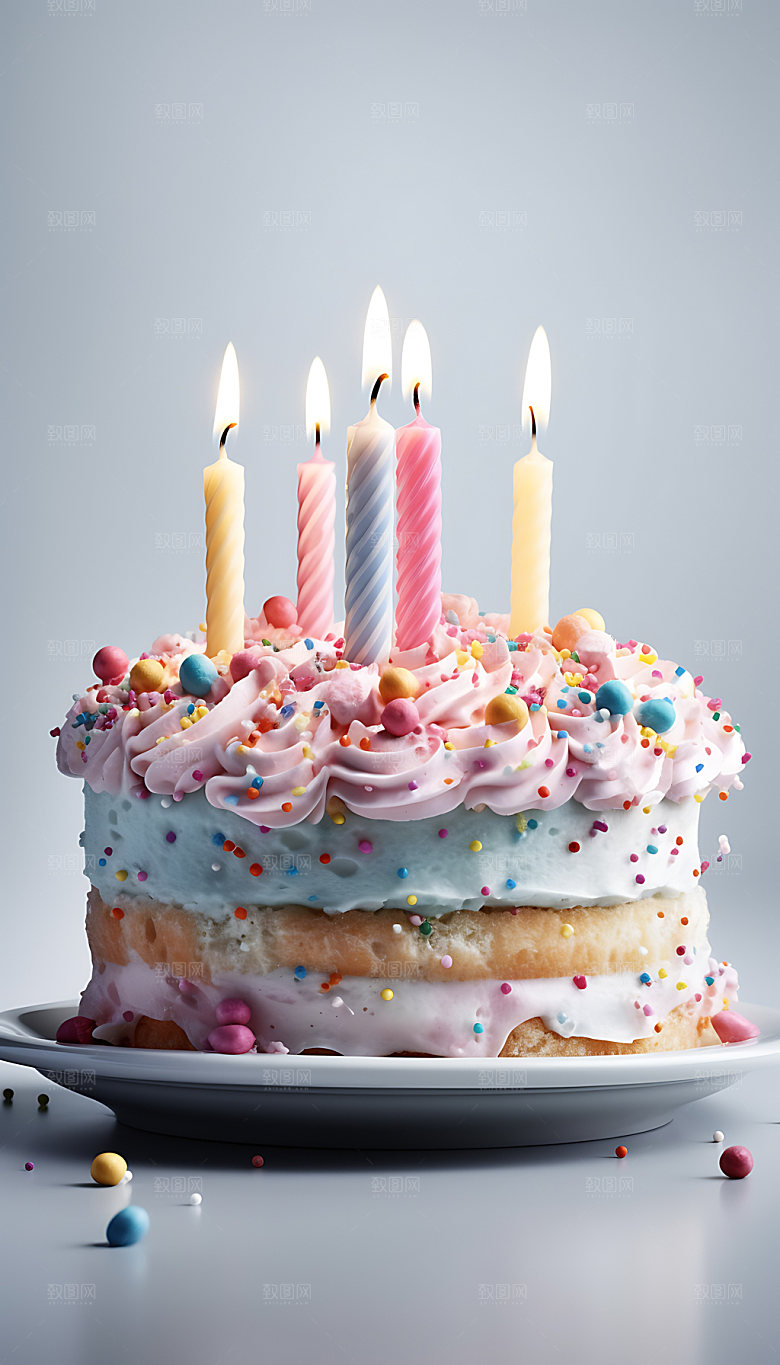 生日蛋糕水果蛋糕高清摄影图
