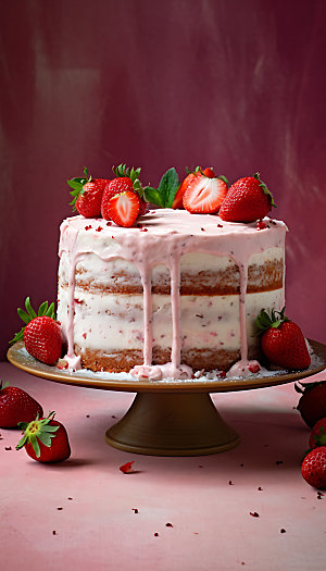 生日蛋糕特写高清摄影图