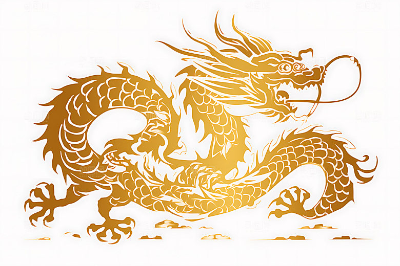 中国龙霸气富贵元素