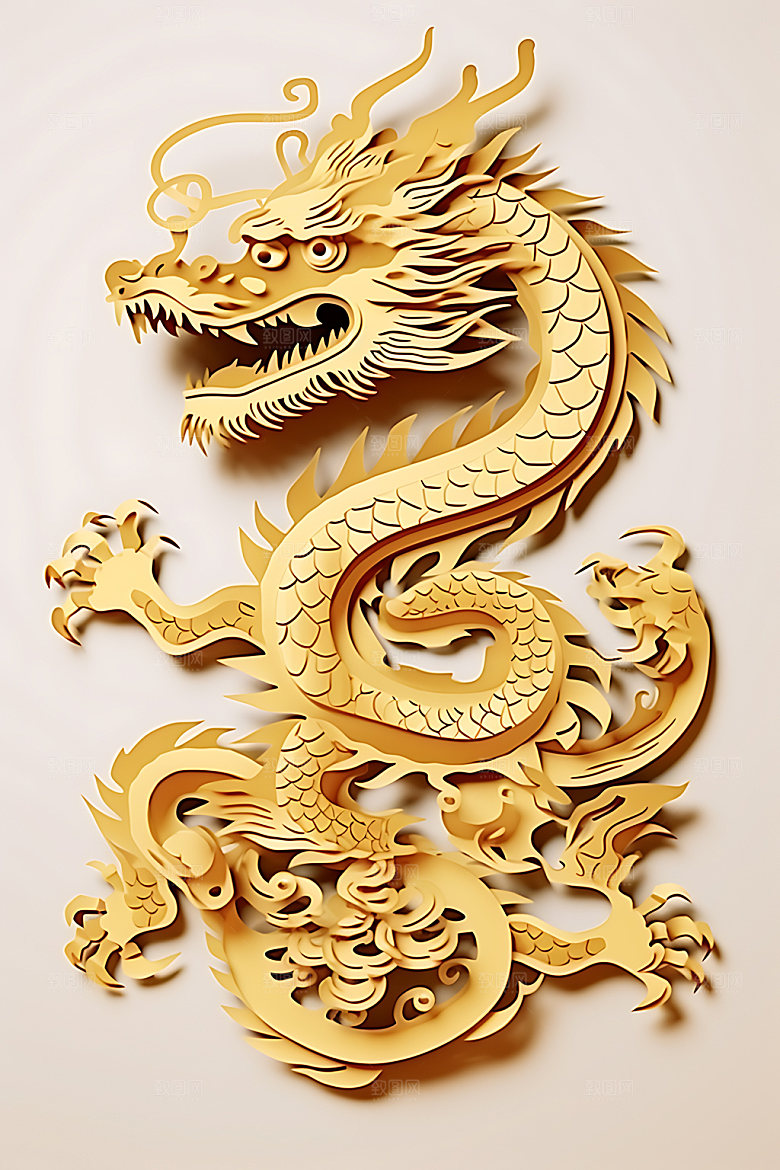 中国龙生肖龙龙年元素