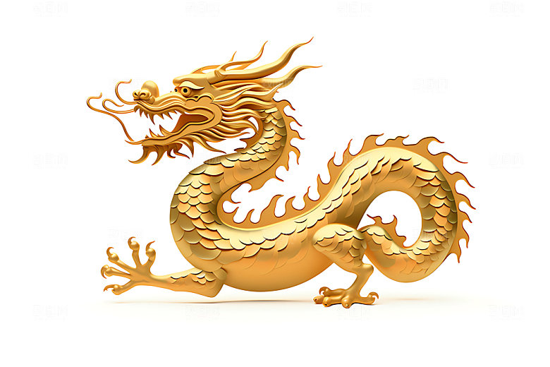 中国龙十二生肖龙年元素