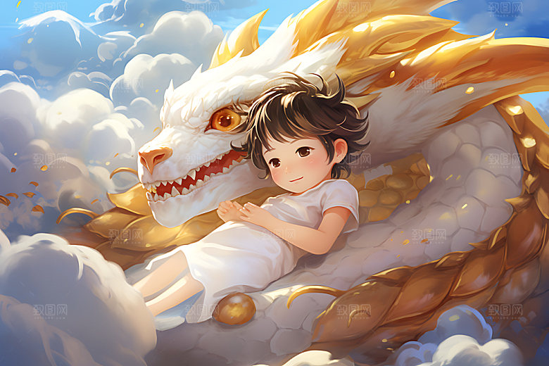 龙年儿童卡通十二生肖插画