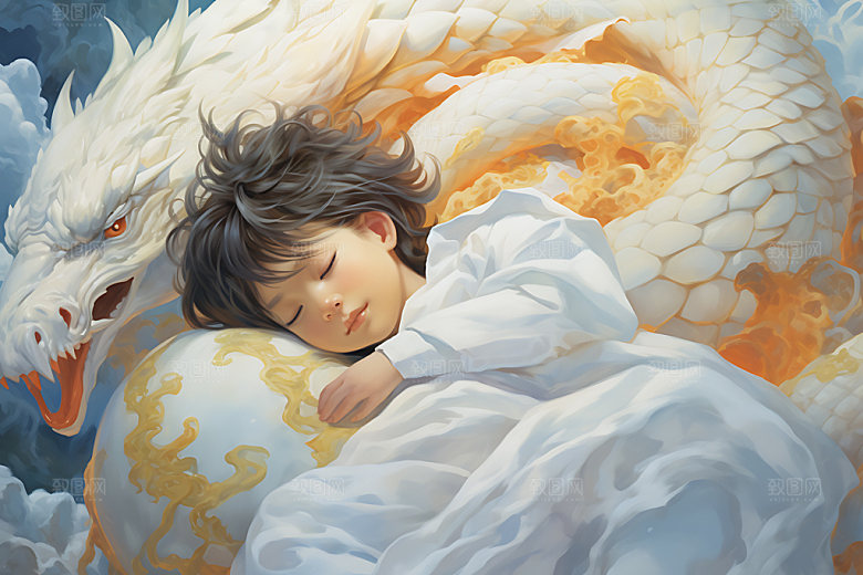 龙年儿童本命年十二生肖插画