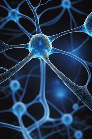神经元链接细胞素材