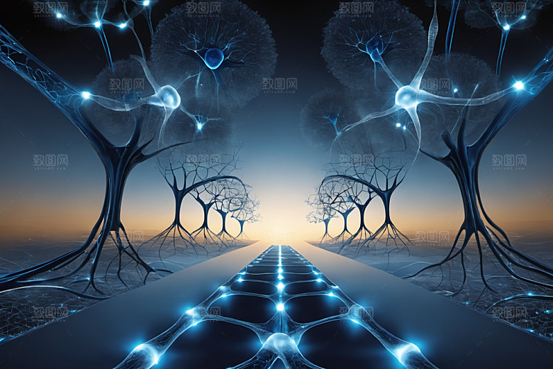 神经元网络医药素材