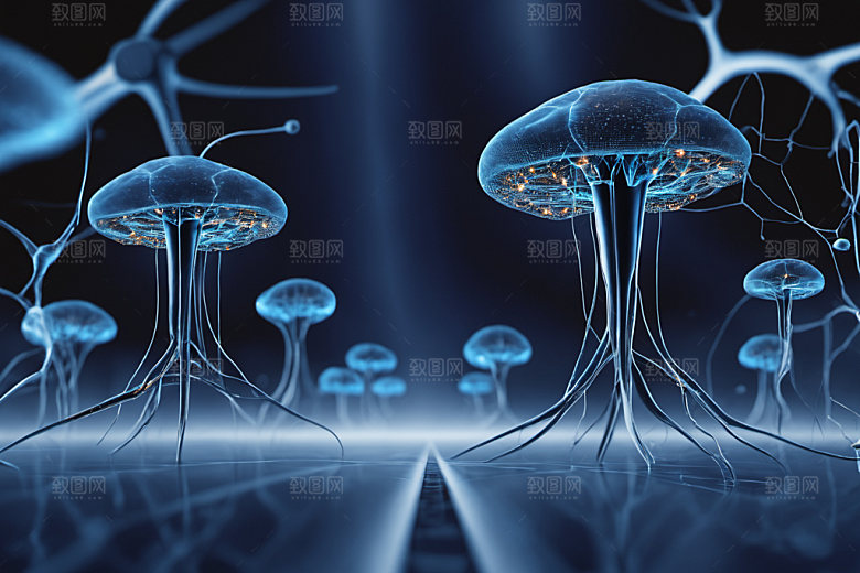 神经元显微细胞素材