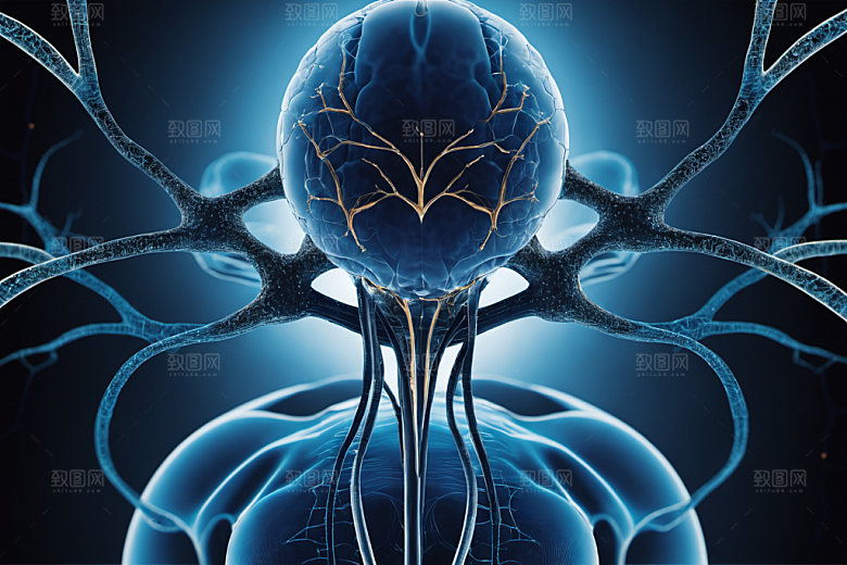 神经元生物链接素材