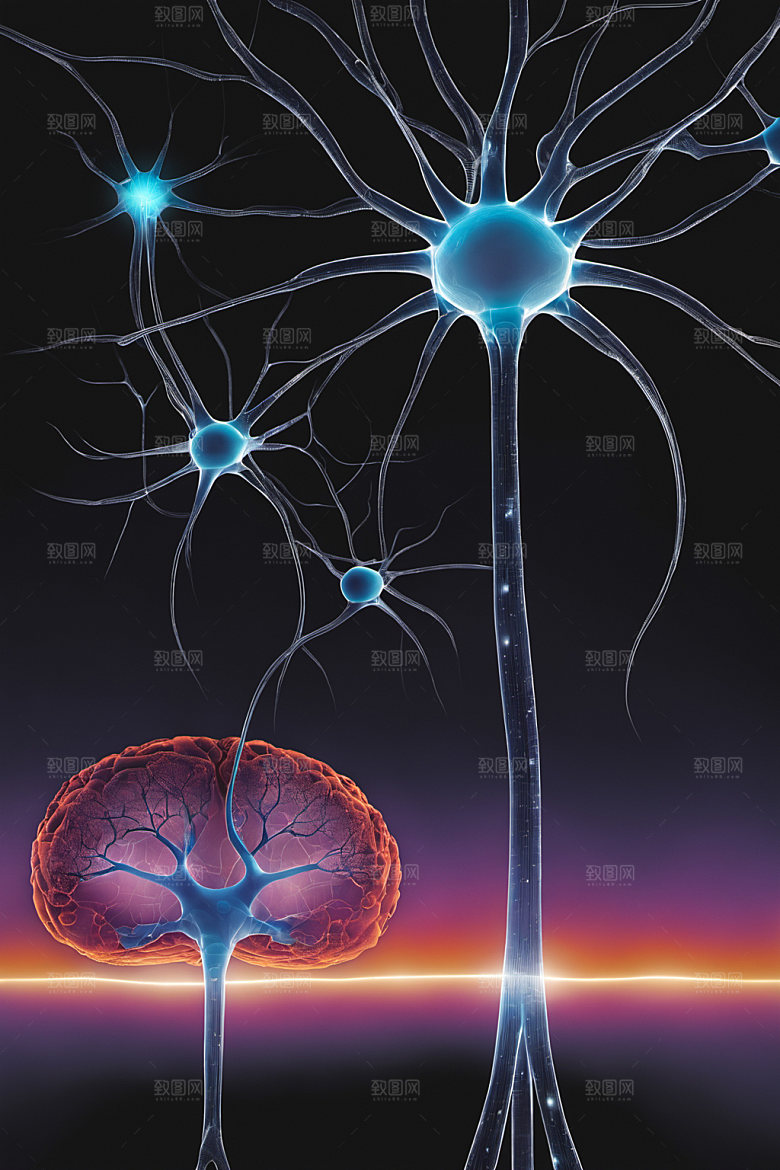 神经元网络生物素材