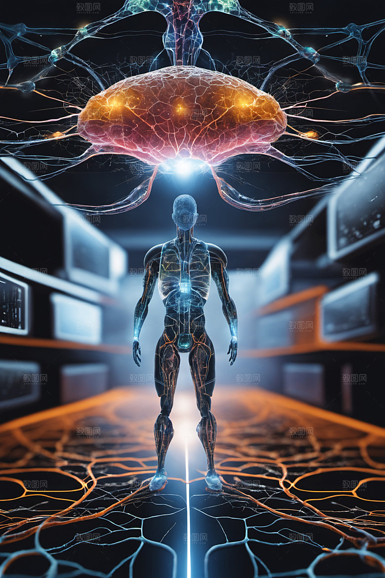 神经元脉络生物素材